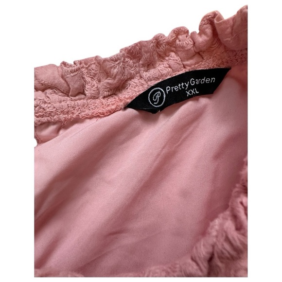 PrettyGarden Dressy Casual Embroidered Long Puff Sleeve Eyelet Blouse, sz XXL - Picture 7 of 9